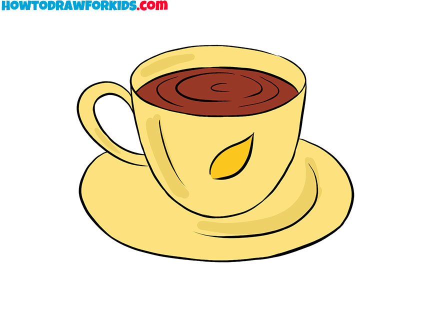 tea cup drawing simple