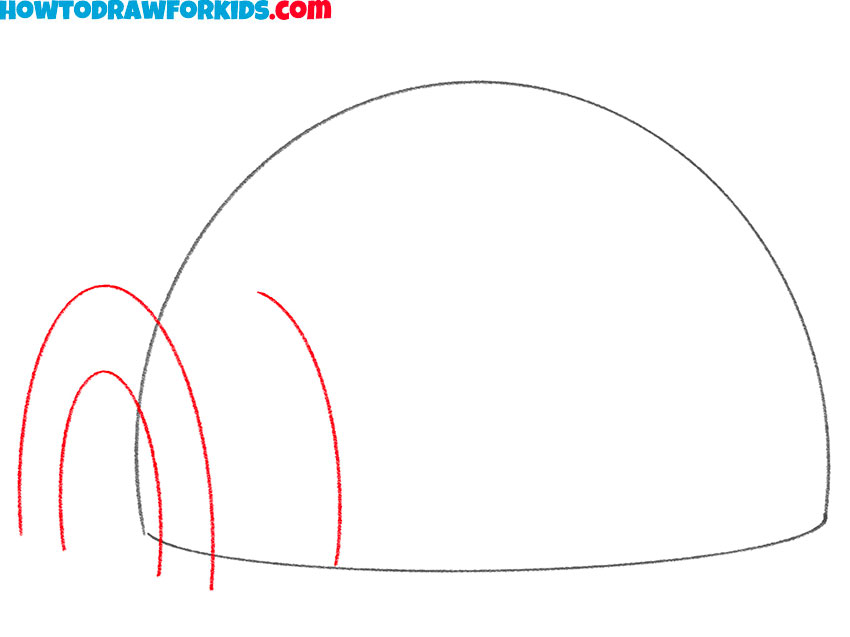 How to Draw an Igloo step by step easy