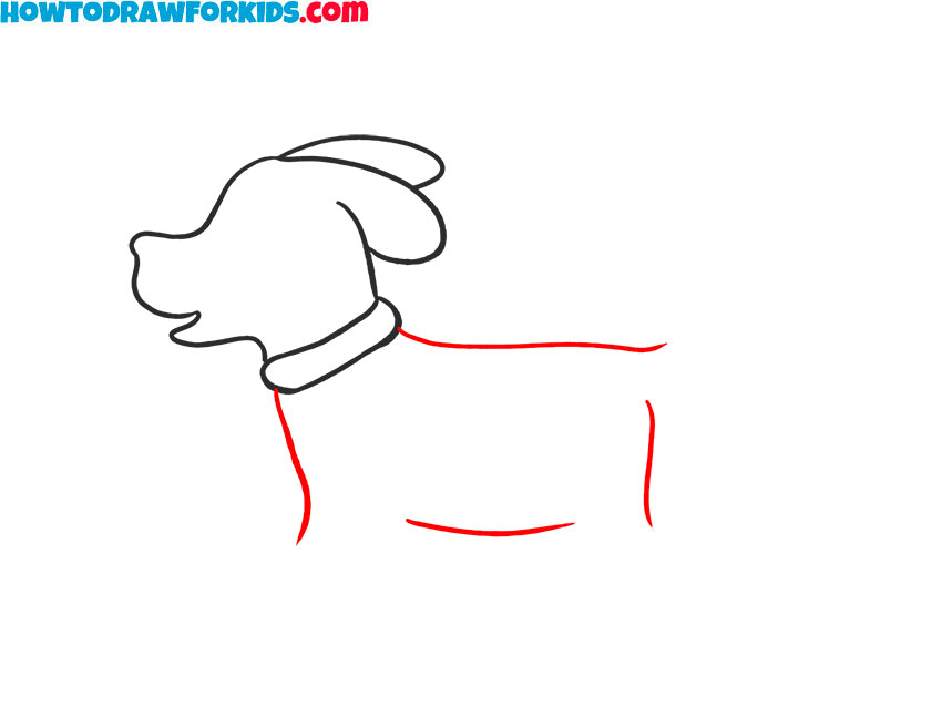 How to draw a Running Dog simple