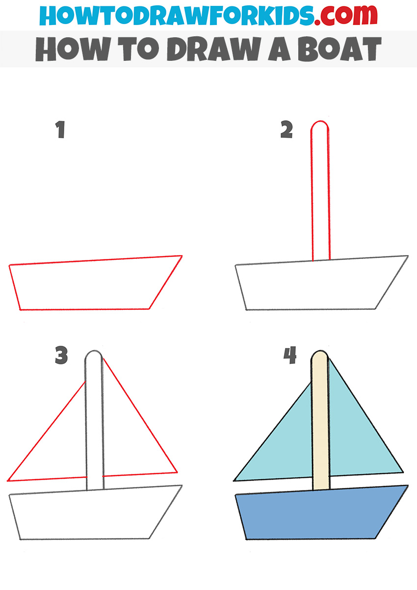 Boat Drawing Using Number 2 | Boat Drawing Using Number 2 ⛵ Most Easy Way  to draw Boat⛵ #boat #drawing #boatdrawing #draw #art #boatart #kidsdrawing  #begginersdrawing #rongpencil... | By Rong PencilFacebook