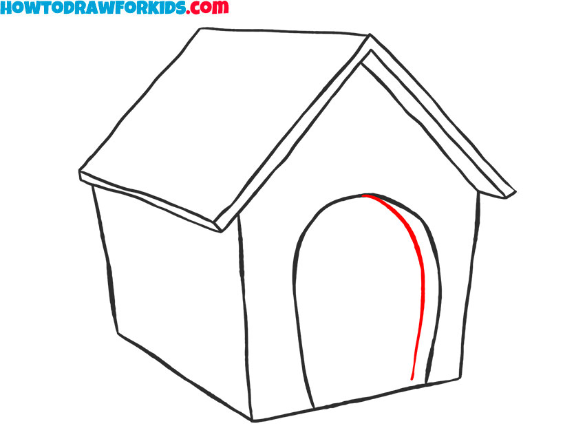 How to draw a comfortable Dog House