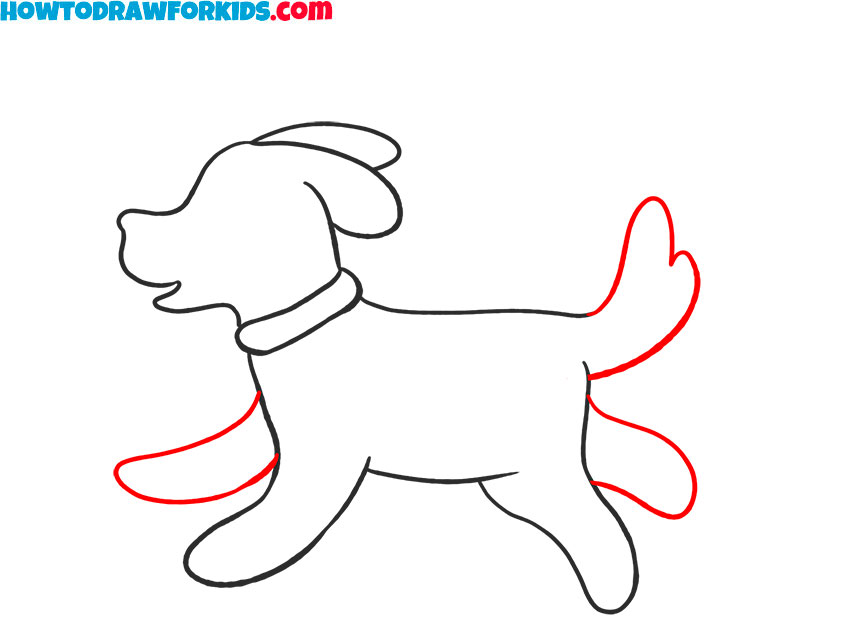 How to draw a funny Running Dog