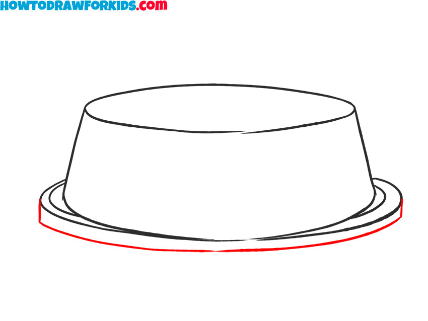 How to draw a shallow Dog Bowl