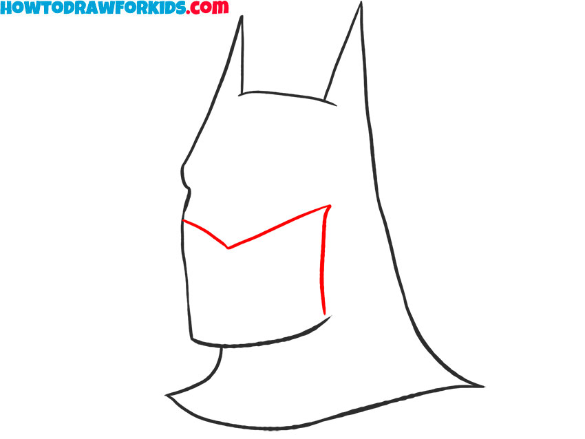 How to draw chibi Batman Face