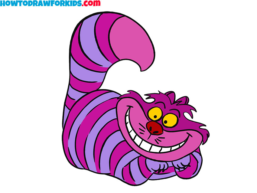 cheshire cat drawing easy