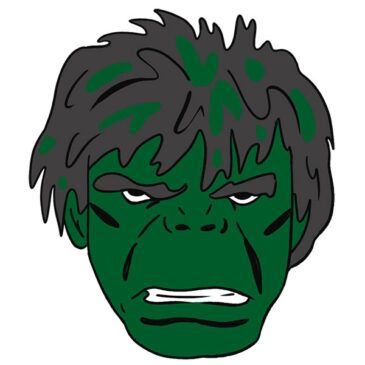How to Draw the Hulk Face