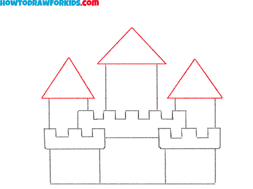 a castle drawing guide