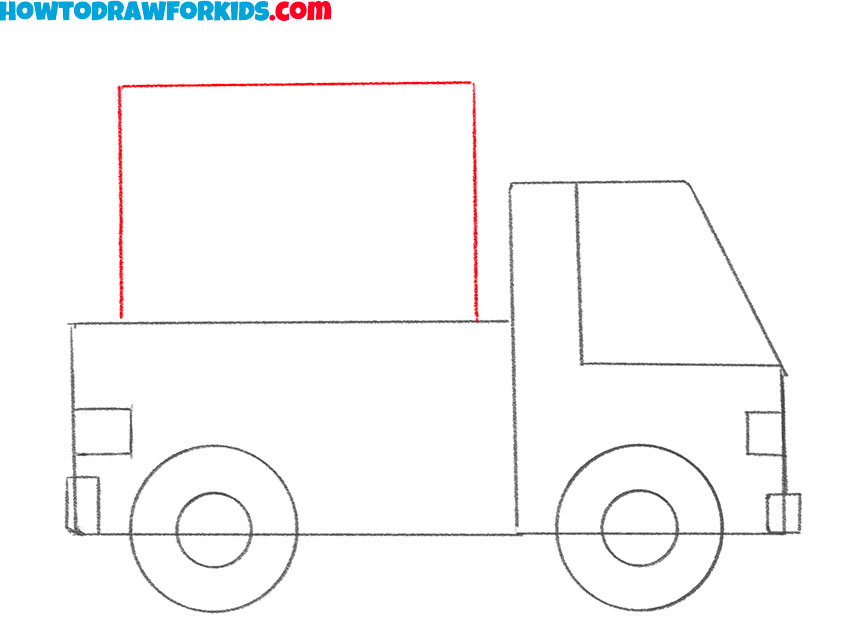a delivery truck drawing guide
