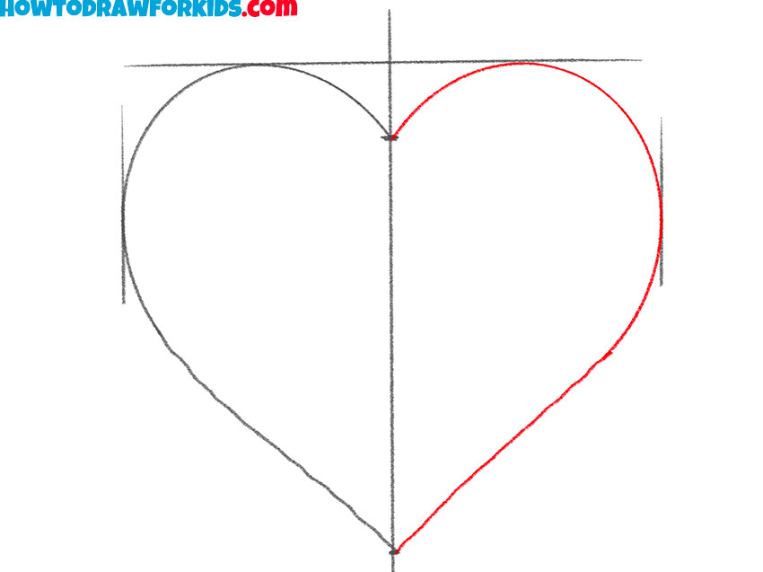 a heart drawing guide
