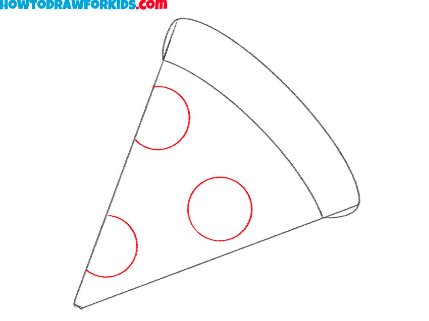 a pizza pie drawing guide