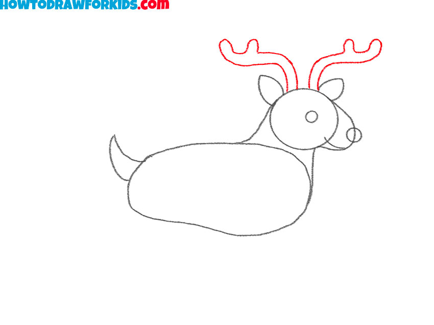 a reindeer drawing guide