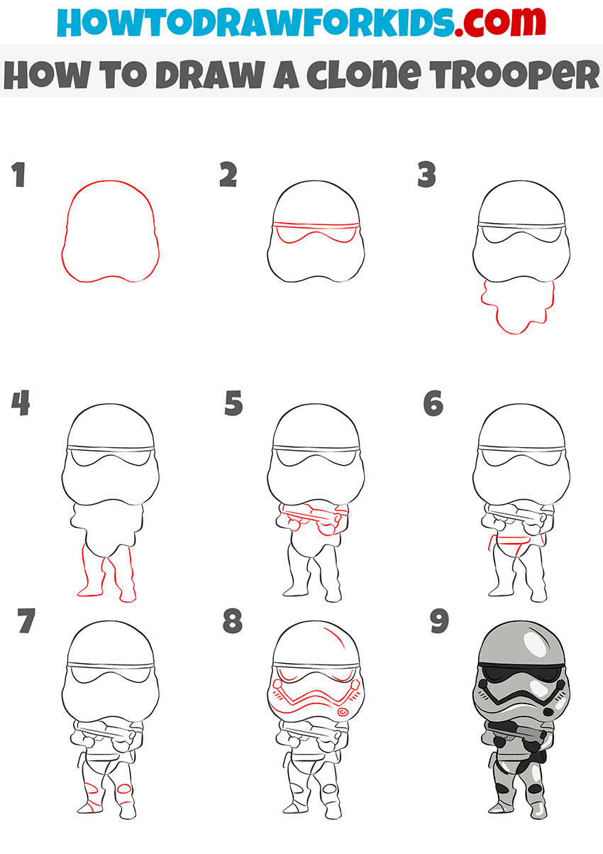 Alternative clone trooper drawing tutorial