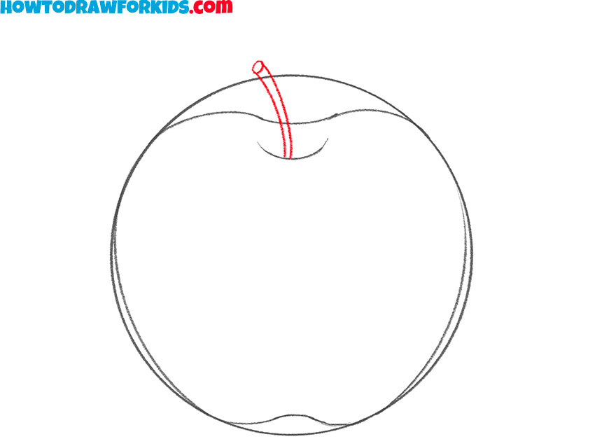 an apple drawing guide