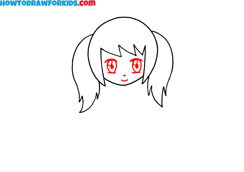 anime girl drawing easy