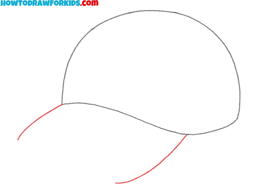Begin drawing the brim