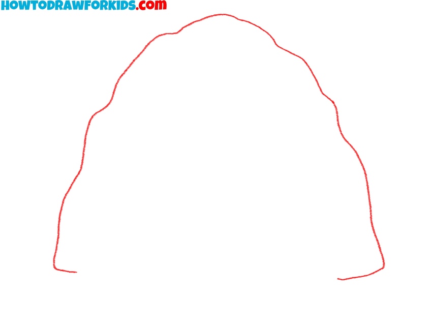 Sketch the outer cave structure