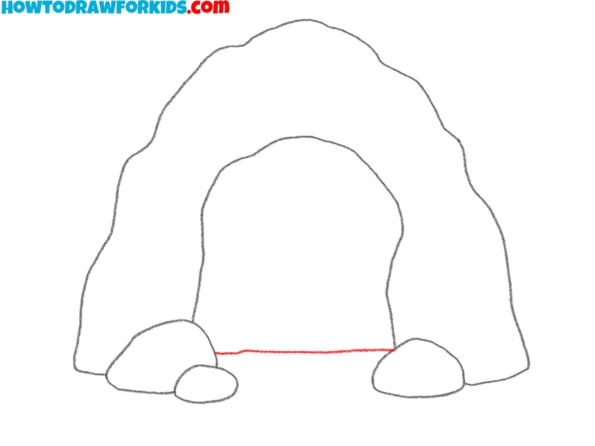 Draw the floor of the cave