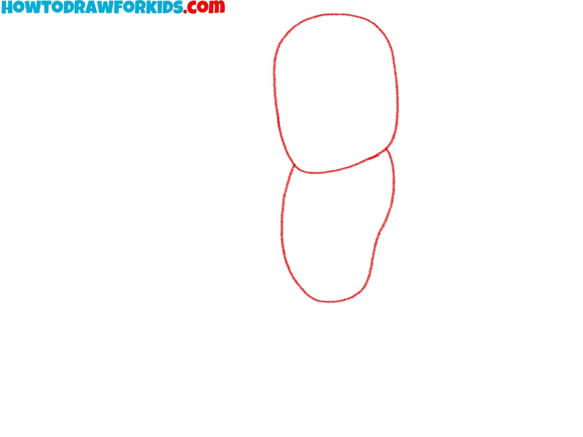 Sketch the basic head and body shapes