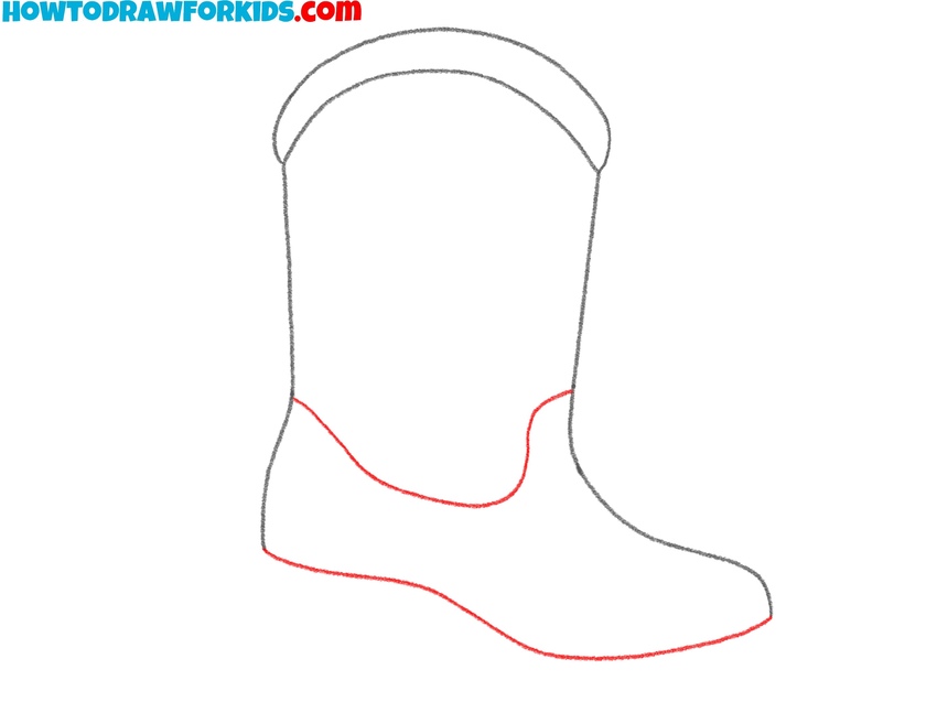 Finish the boot’s silhouette
