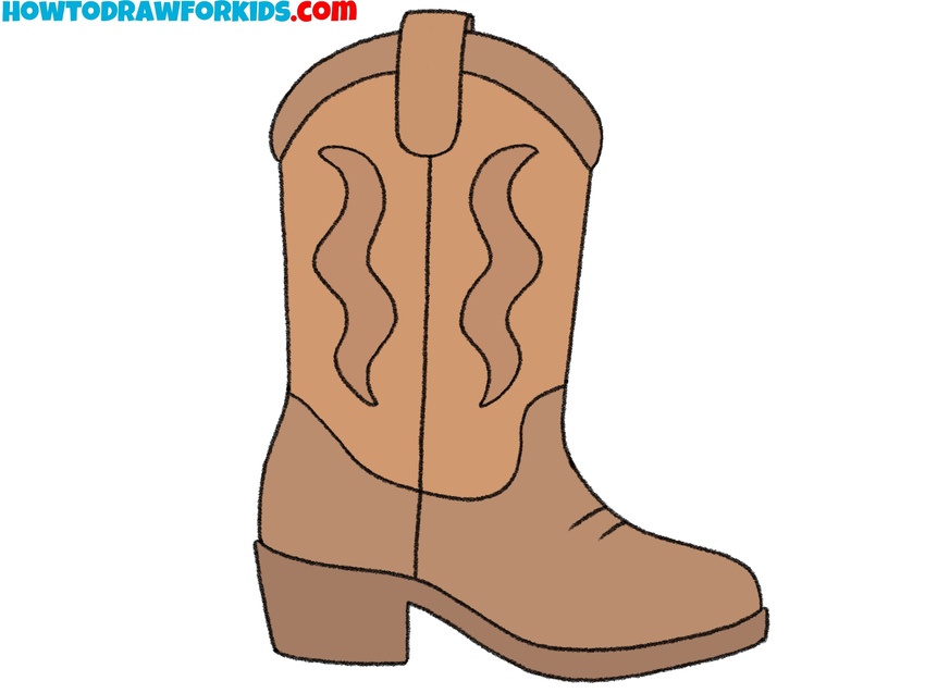 Fill in the cowboy boot with color