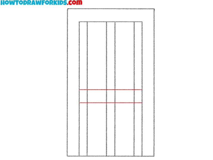 Sketch the horizontal panel guidelines