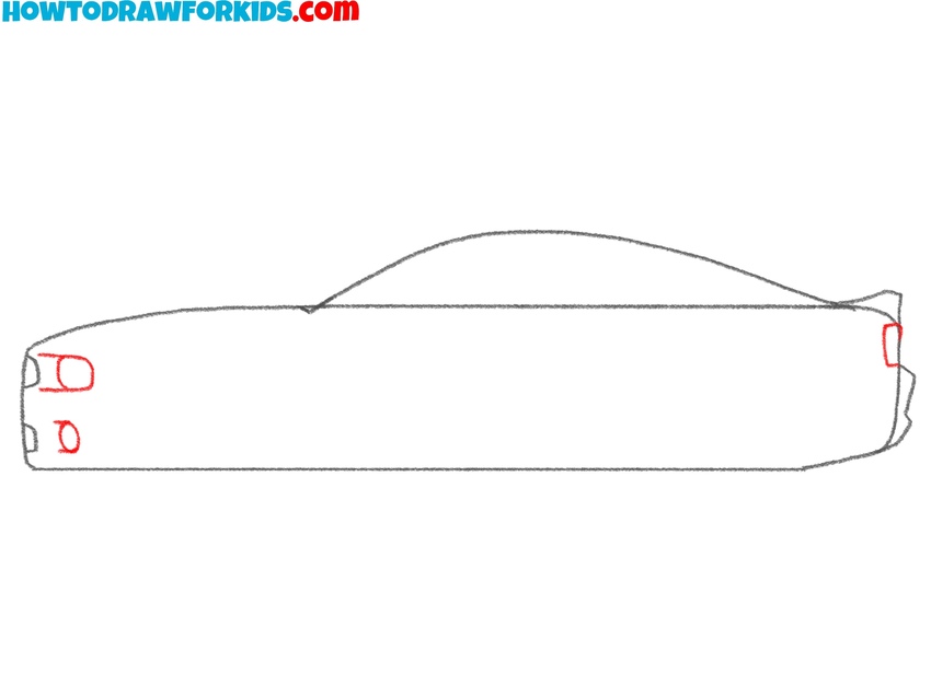 Add the headlights and taillights