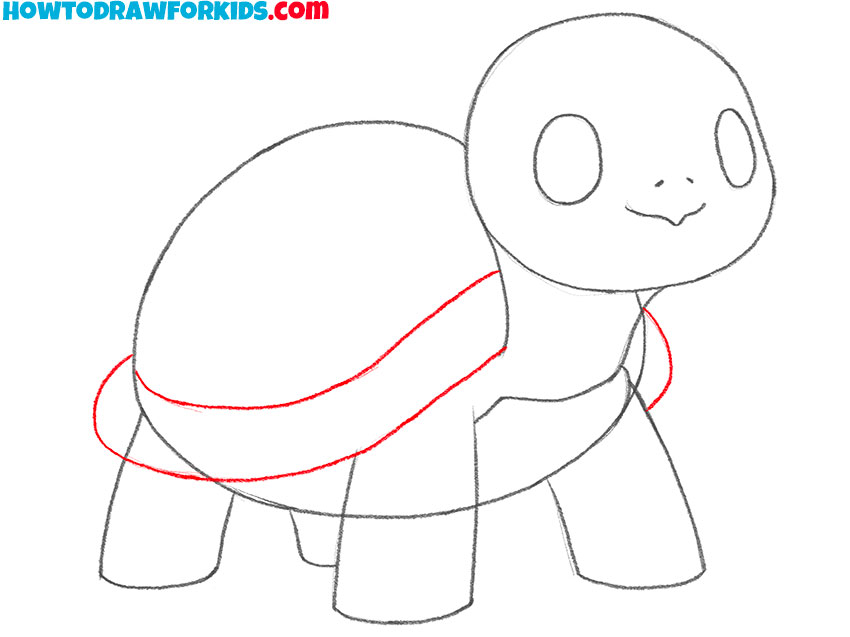 Complete the turtle shell shape