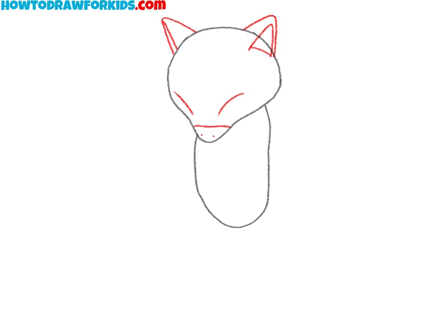 Draw Abra’s facial features