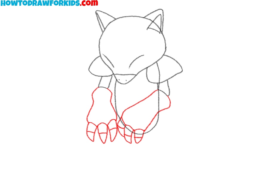 Draw Abra’s hands and fingers