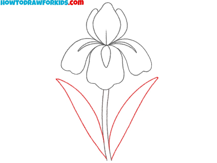 Form the pointed leaf shapes