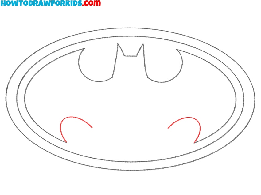 Begin the lower wing shaping