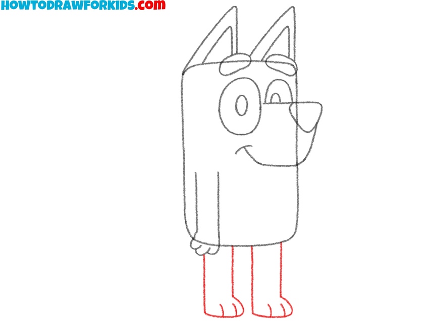 Sketch the legs of the characters