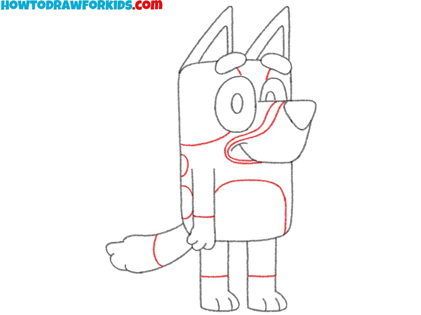 Add the markings on the body