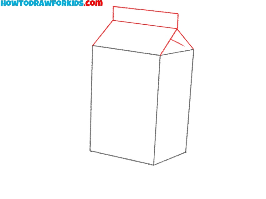 Draw the top of cartoon milk