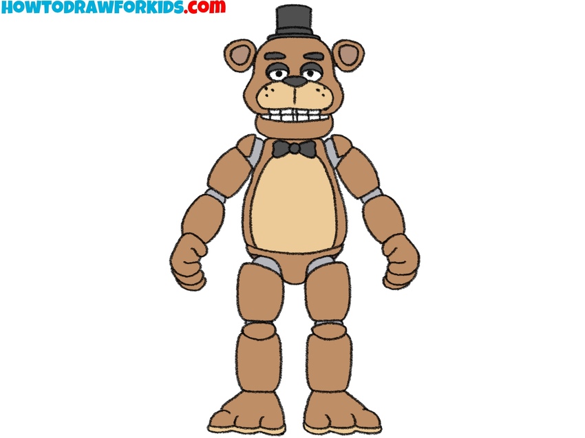 Color your drawing of Freddy Fazbear