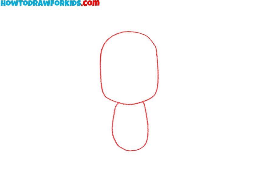 Sketch the head and torso