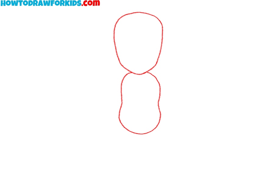 Sketch the basic body shapes