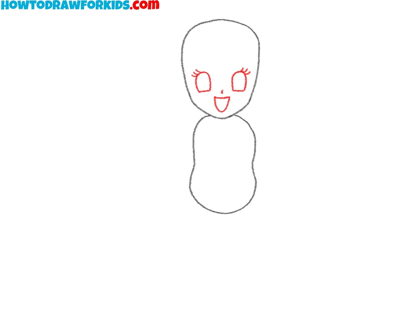 Sketch the face details
