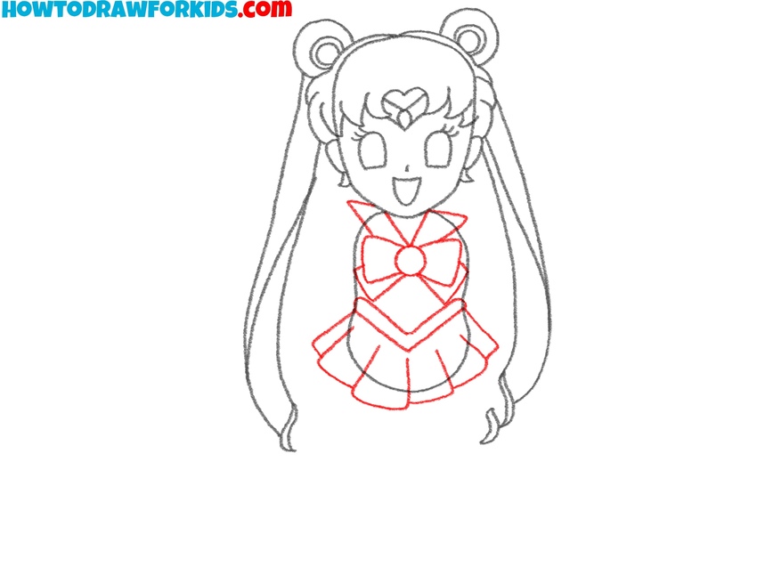 Sketch the sailor uniform