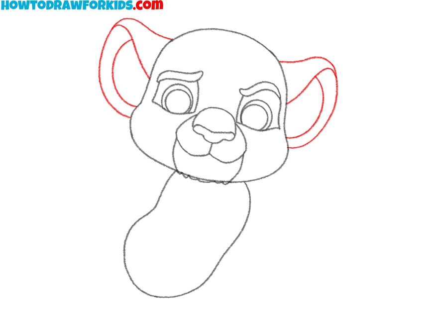 Sketch the Lion King’s ears