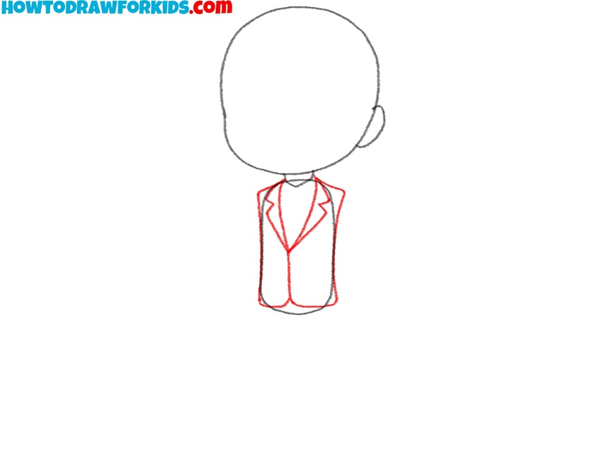 Outline the suit jacket