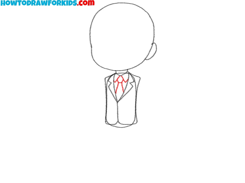 Draw Slenderman’s shirt and tie