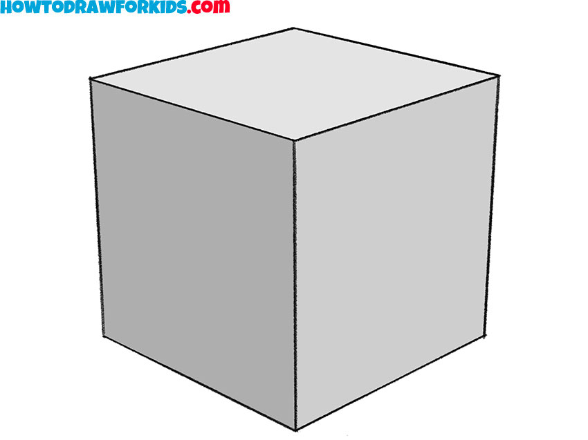 easy way ro draw a 3d cube