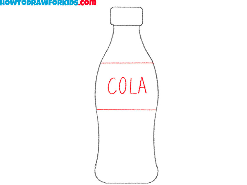 easy way ro draw a bottle of soda