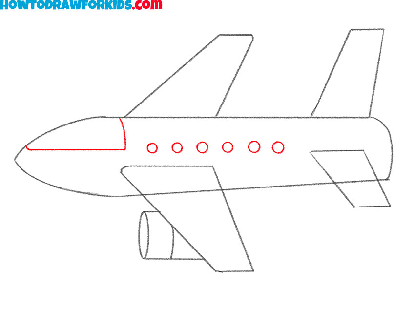 easy way ro draw an airplane
