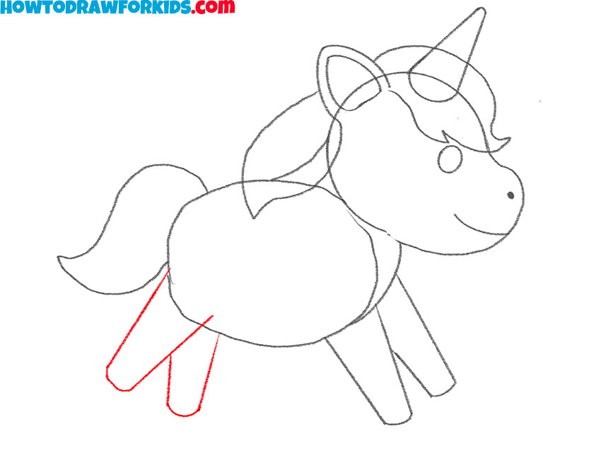 easy way to draw a cartoon unicorn