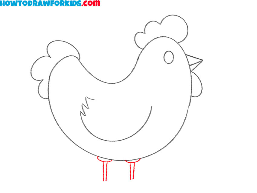 easy way to draw a chicken