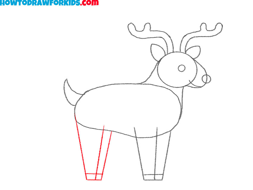 easy way to draw a reindeer