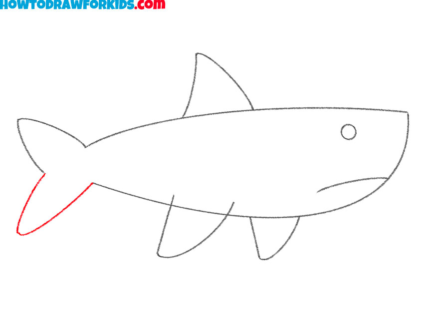 easy way to draw a shark