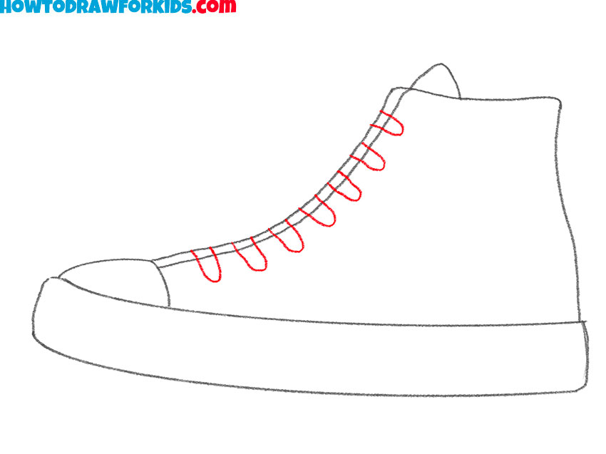 easy way to draw a shoe